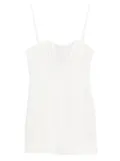 SIR. embroidered spaghetti-strap mini dress - White