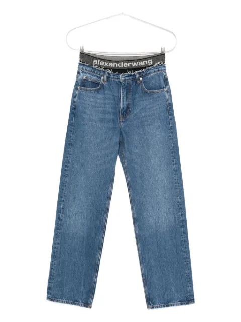 Alexander Wang logo-waistband jeans