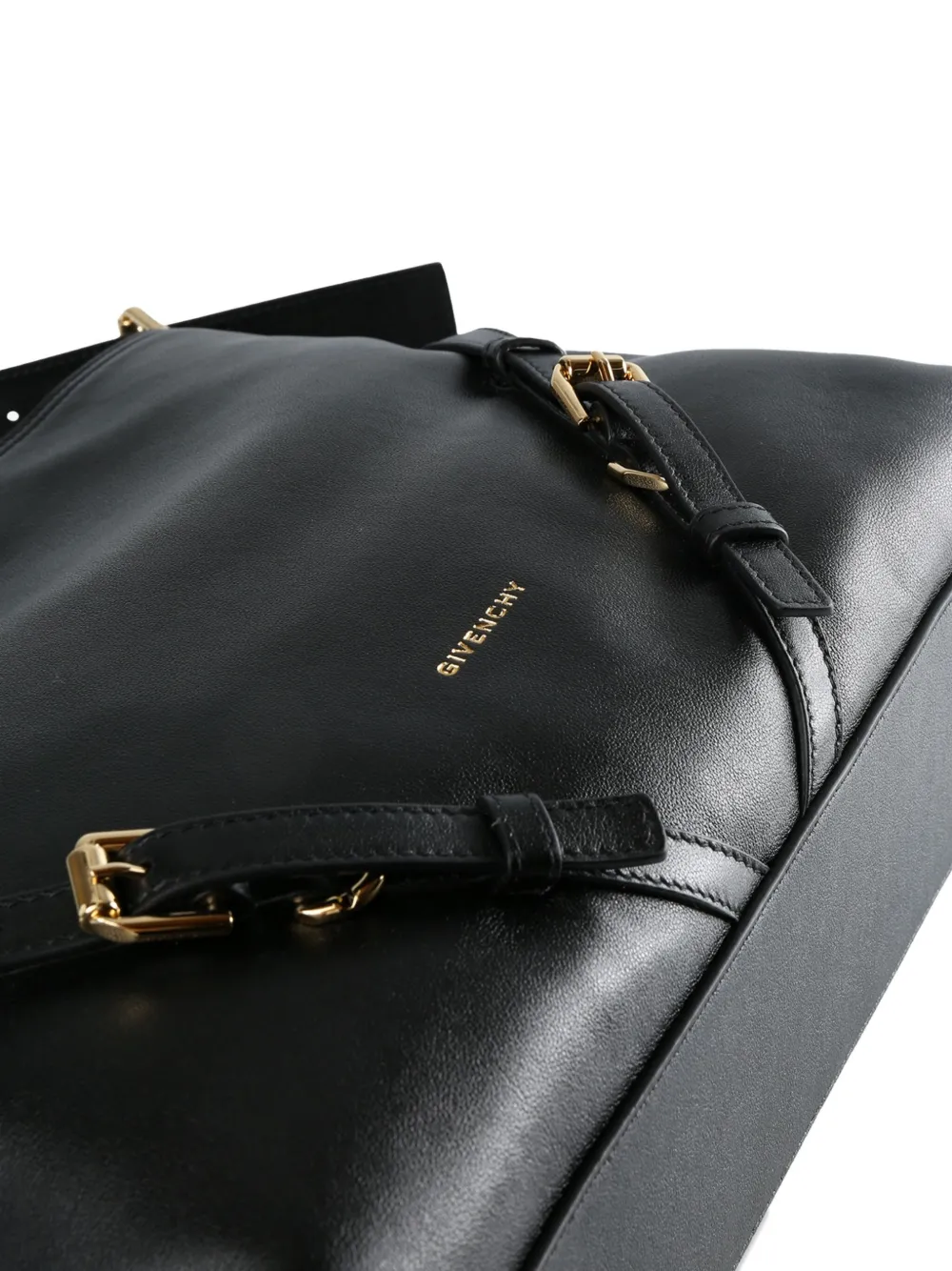 Givenchy buckle-strap leather shoulder bag Zwart