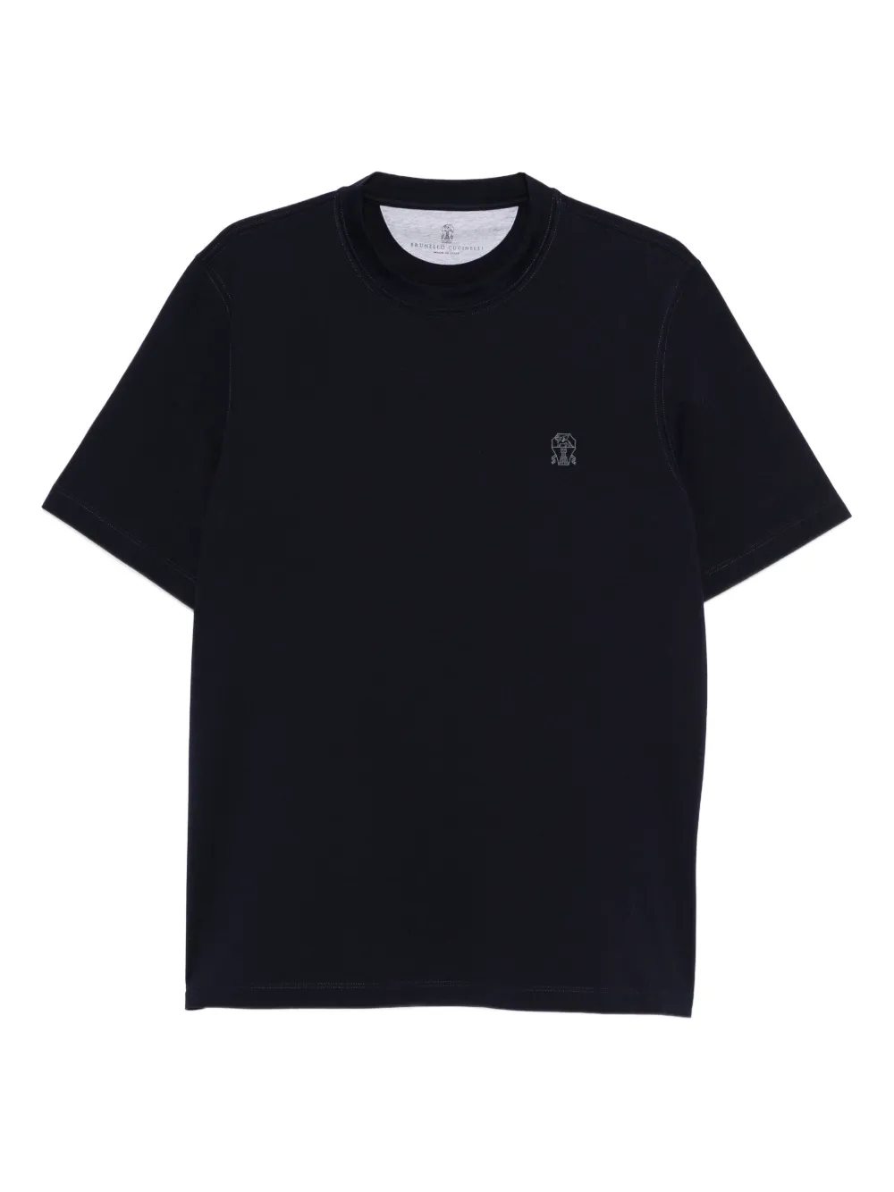 Brunello Cucinelli T-shirt met logodetail Blauw