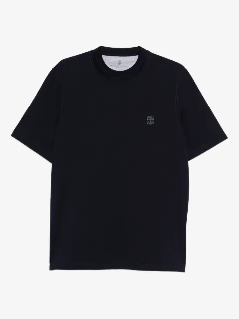 Brunello Cucinelli playera con logo bordado