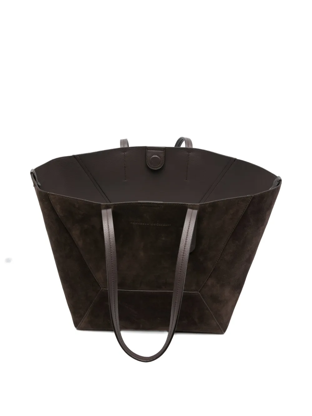 Brunello Cucinelli suede tote bag Bruin