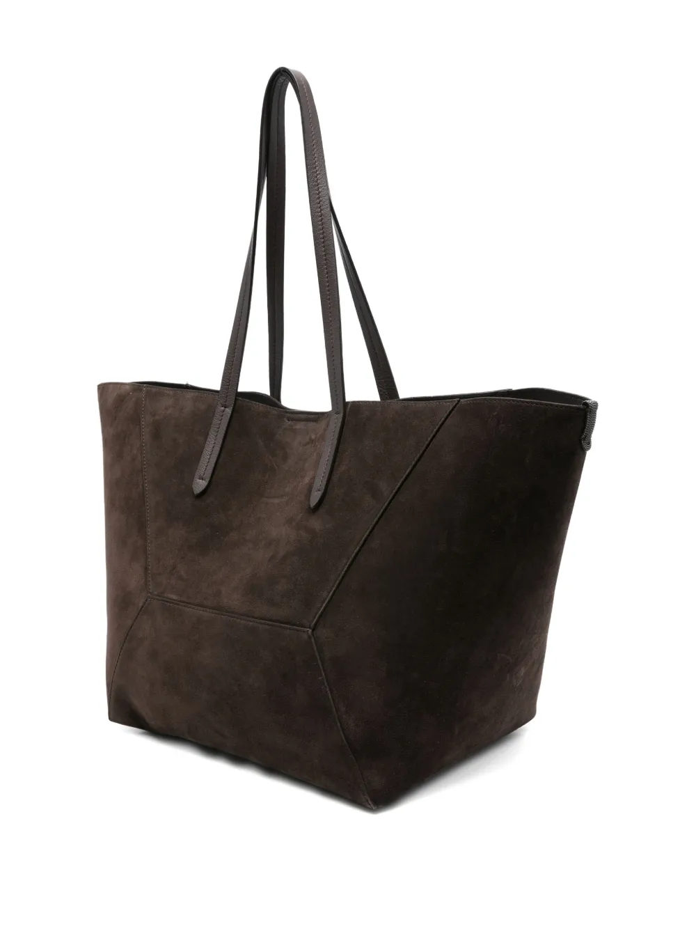 Brunello Cucinelli suede tote bag Bruin