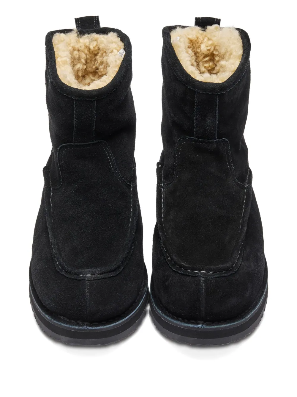 Suicoke suede shearling boots Black