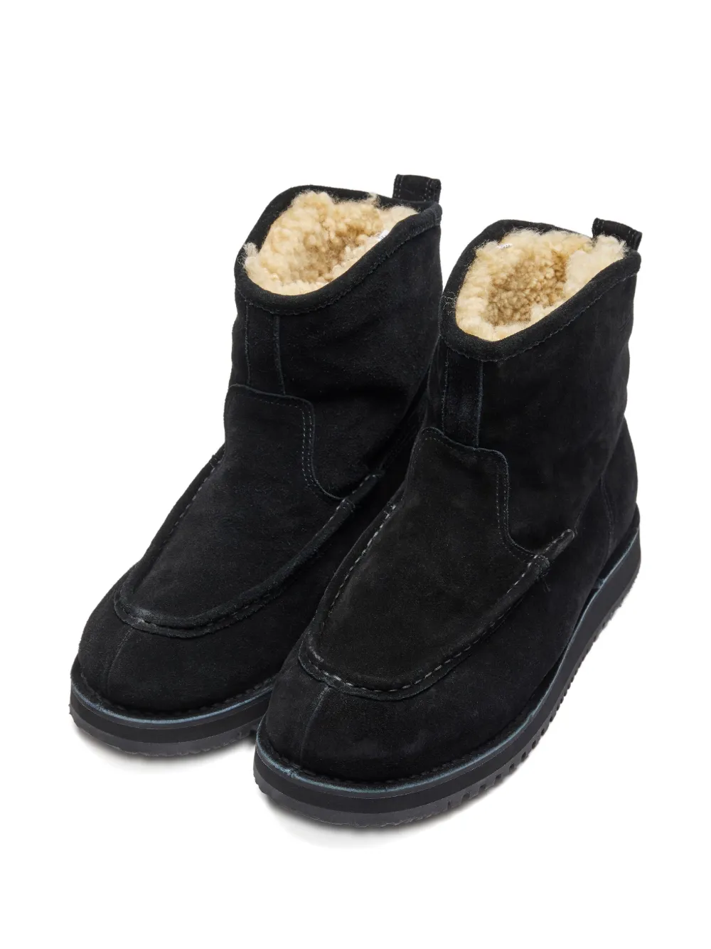 Suicoke suede shearling boots Black