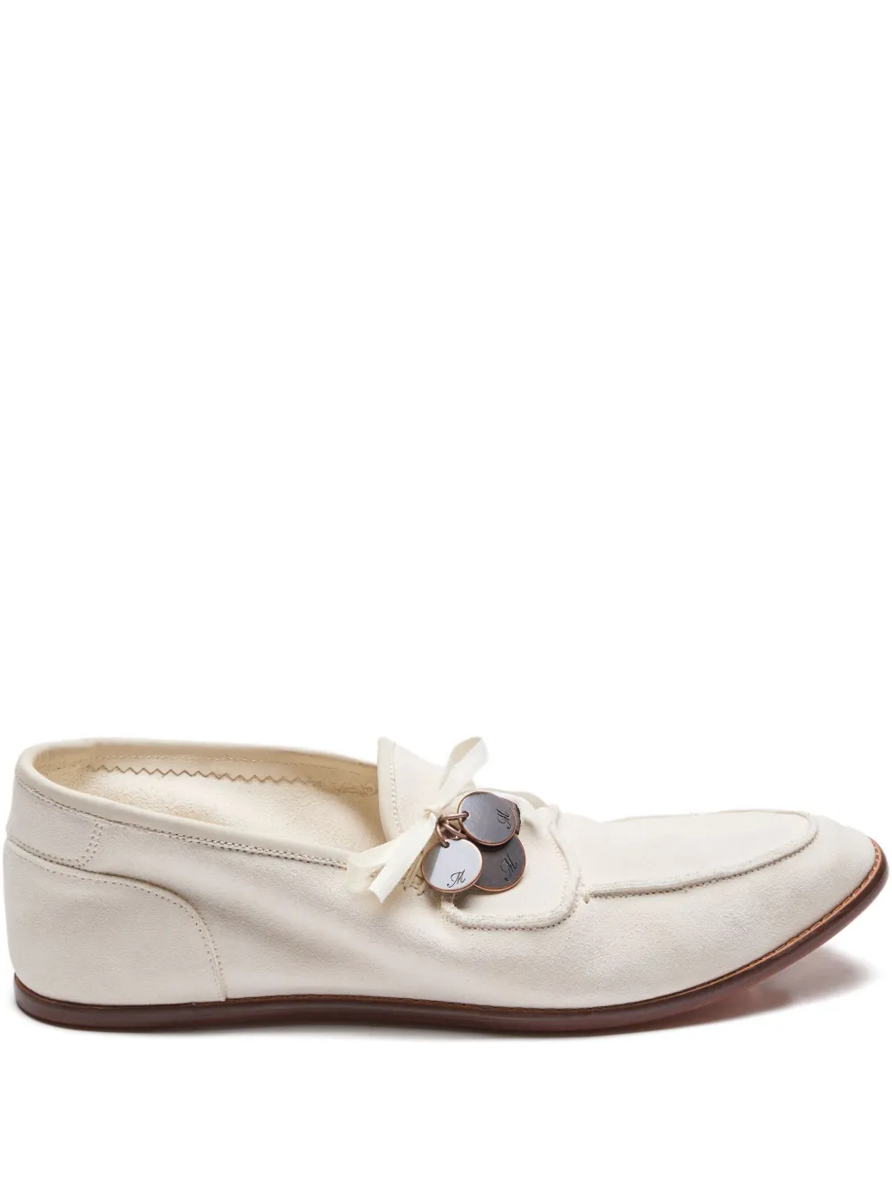 Suicoke coin-embellished loafers White