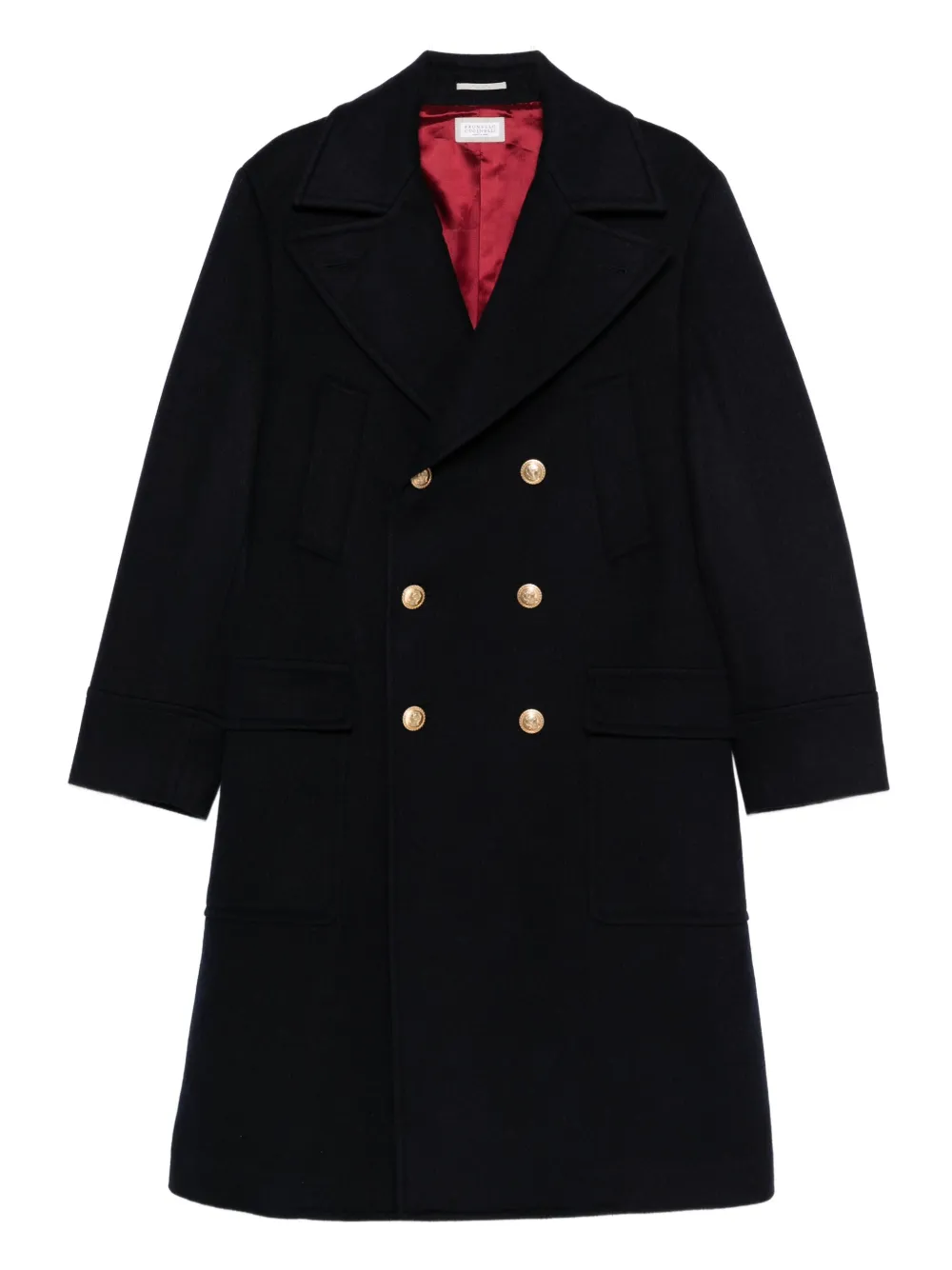 Brunello Cucinelli double-breasted coat | Blue | Image 1