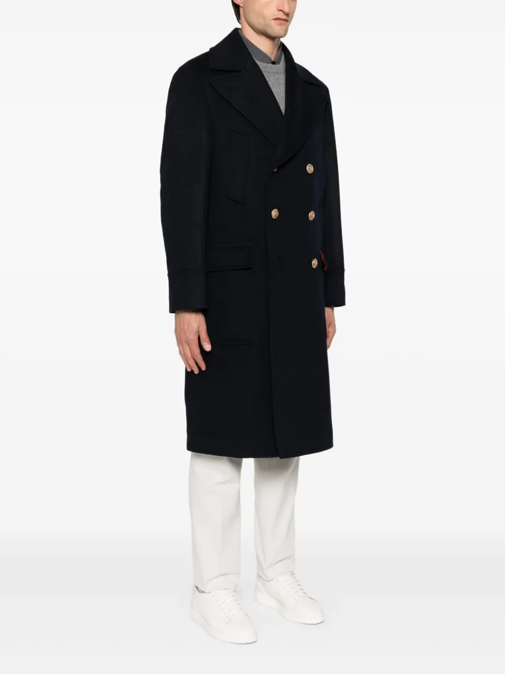 Brunello Cucinelli Jas met dubbele rij knopen Blauw