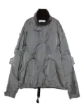 Yoshiokubo cut-out panelled jacket - Grey