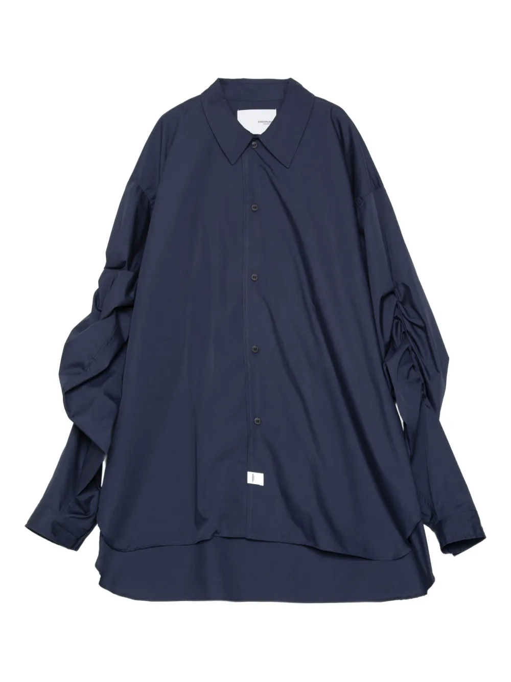 Yoshiokubo gathered-sleeve shirt | Blue | Image 1