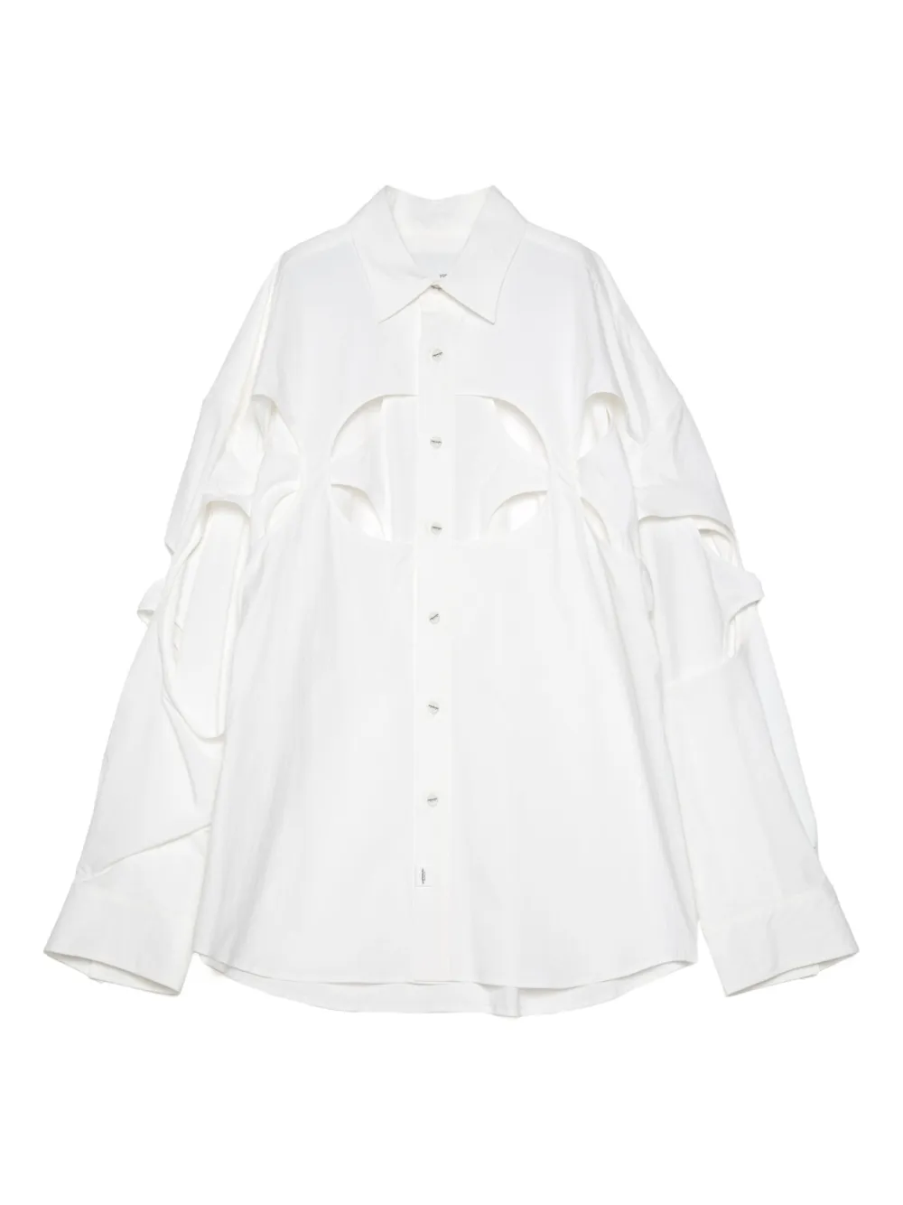 Yoshiokubo cut-out long-sleeves shirt | White | Image 1