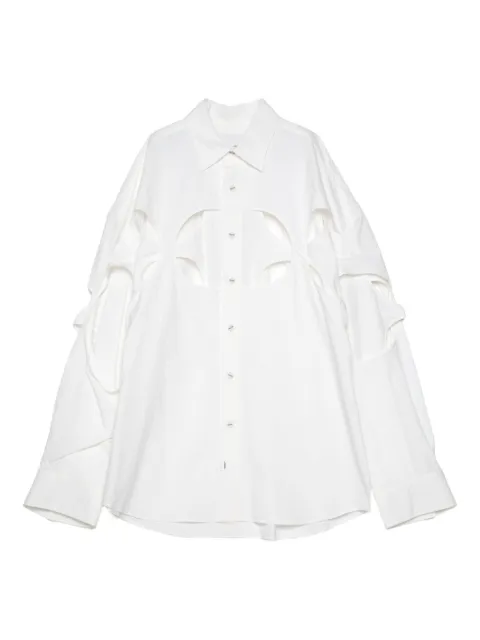 Yoshiokubo cut-out long-sleeves shirt
