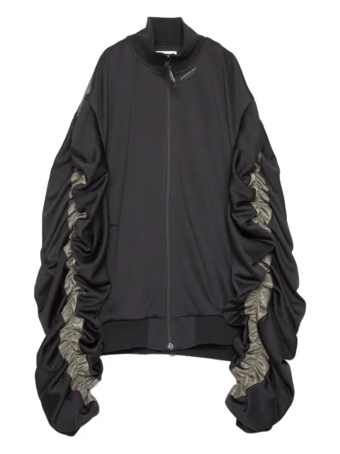 Yoshiokubo ruched-sleeves zip-up jacket