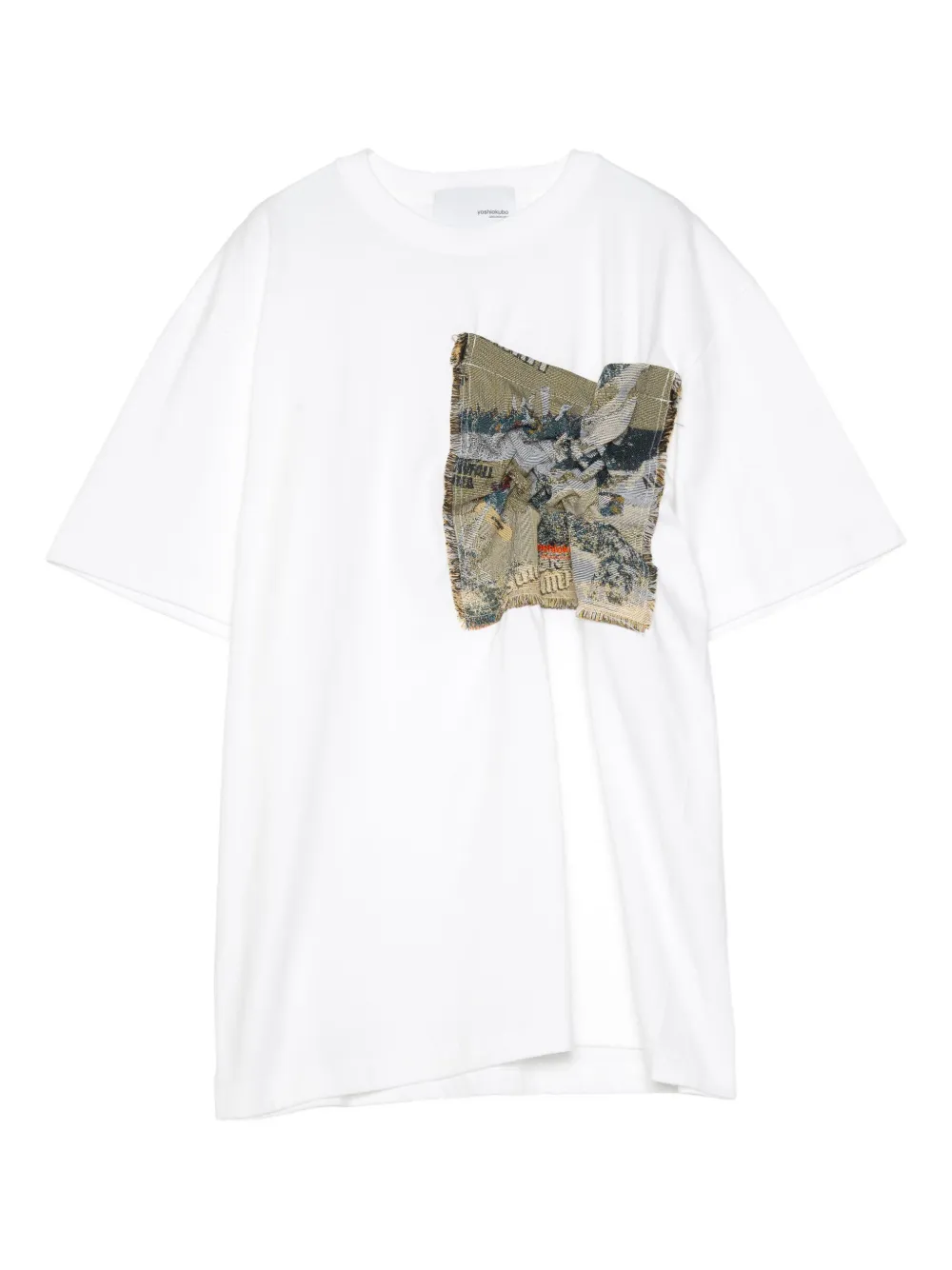 Yoshiokubo Tapestry-pocket T-shirt In White