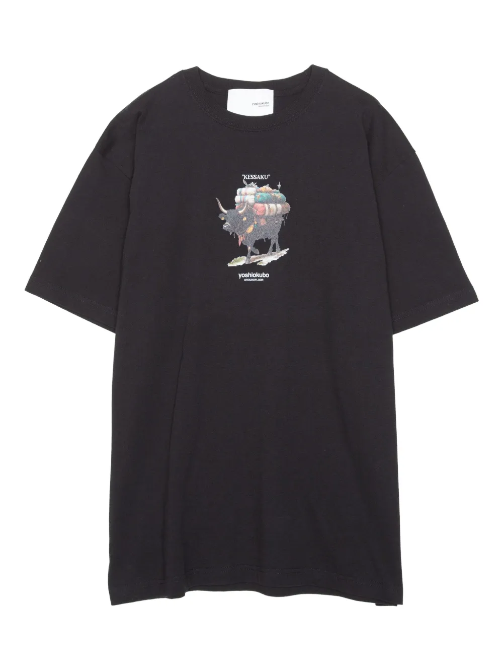 Yoshiokubo Ox-print T-shirt In Black