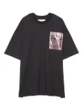 Yoshiokubo patch-pocket cotton T-shirt - Black