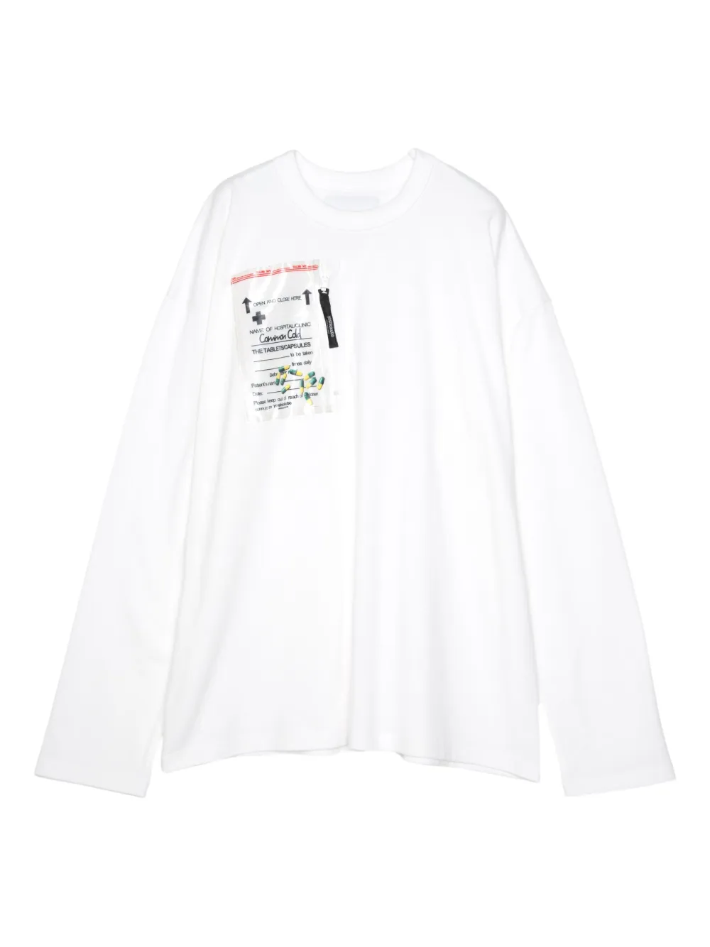 Yoshiokubo label-print long-sleeve T-shirt | White | Image 1