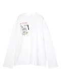 Yoshiokubo label-print long-sleeve T-shirt - White