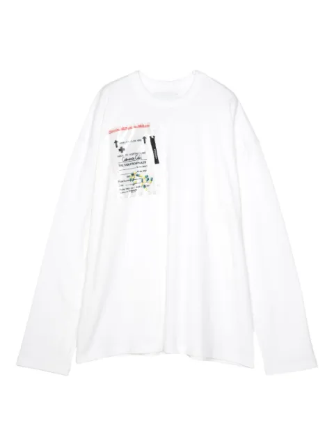 Yoshiokubo label-print long-sleeve T-shirt