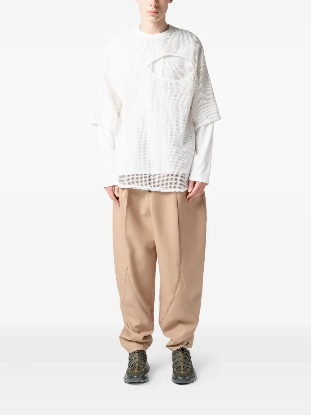 Yoshiokubo drawstring-waist tapered trousers | Tapered Pants | Image 2