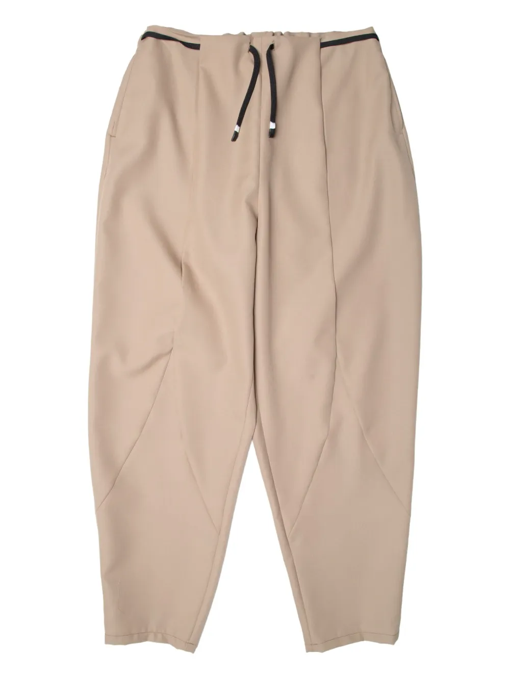 Yoshiokubo drawstring-waist tapered trousers | Neutrals | Image 1