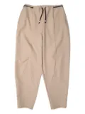 Yoshiokubo drawstring-waist tapered trousers - Neutrals
