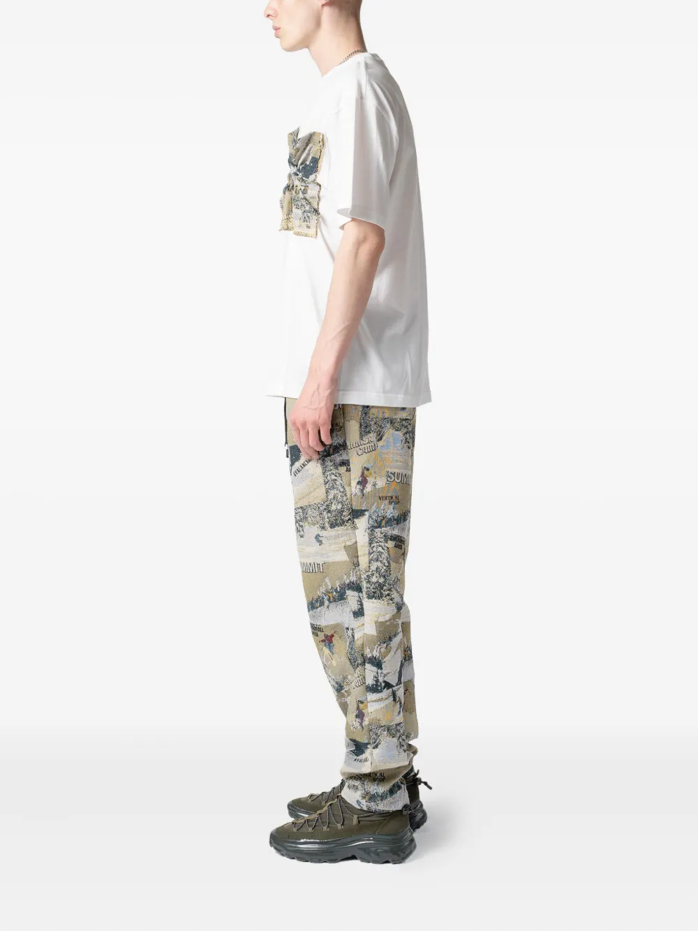 Yoshiokubo Broek met print Groen