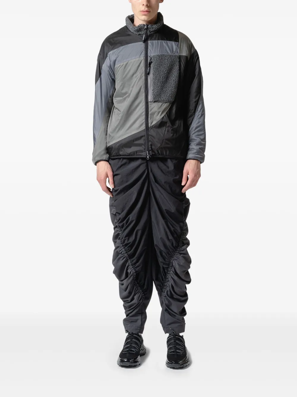Yoshiokubo panelled fleece jacket | Varsity Jackets | Image 2