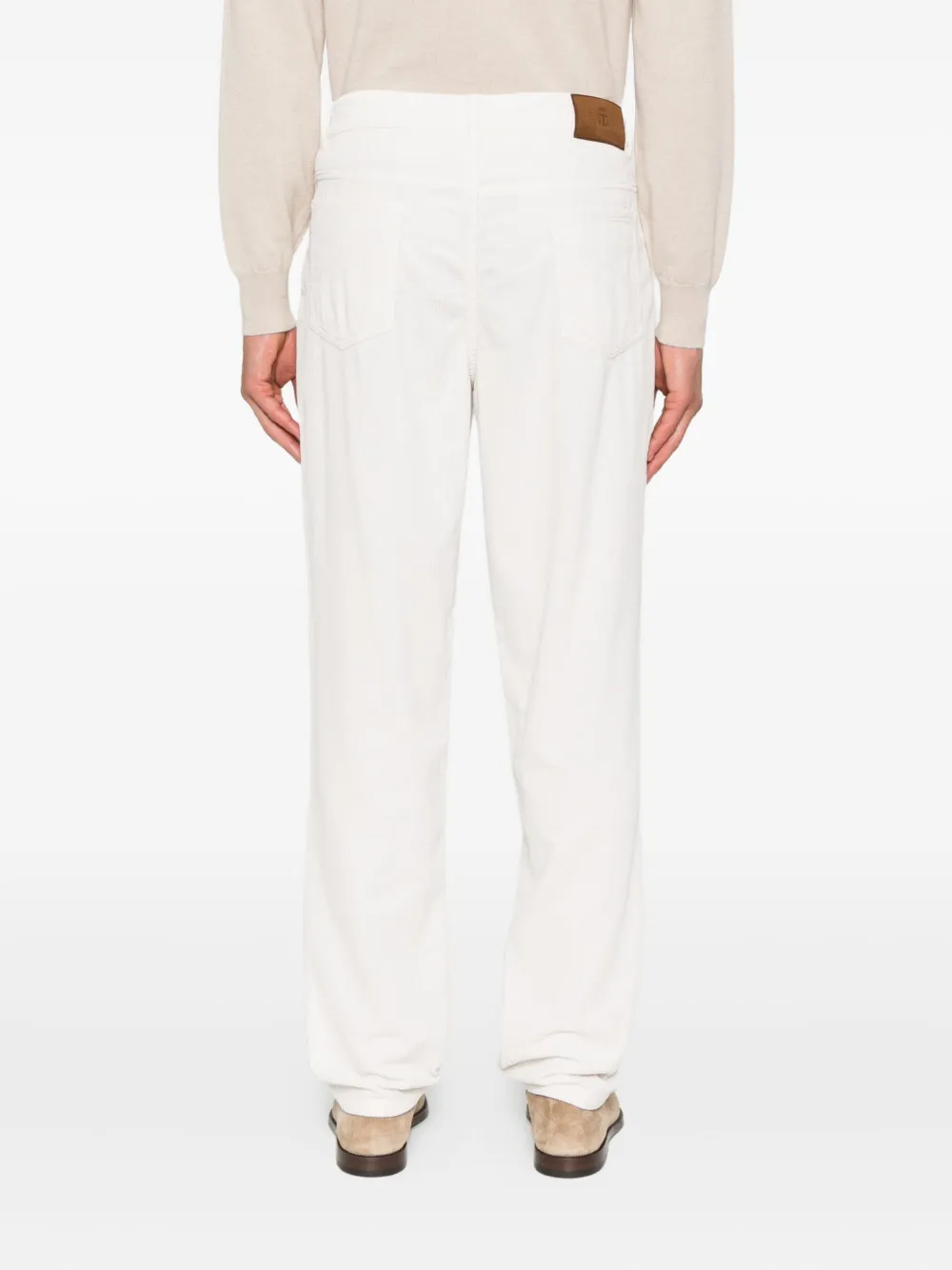 Brunello Cucinelli Ribfluwelen broek Beige