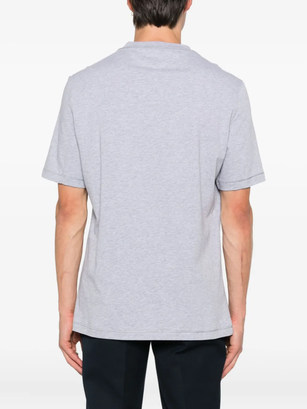 Brunello Cucinelli Katoenen T-shirt met borduurwerk Grijs