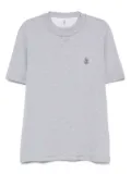 Brunello Cucinelli embroidered cotton T-shirt - Grey