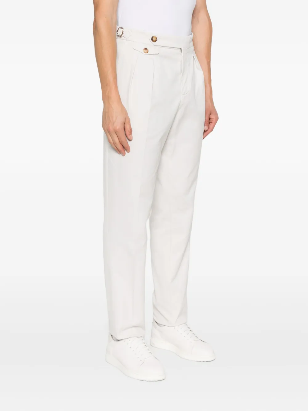 Brunello Cucinelli Plooibroek met knopen Beige