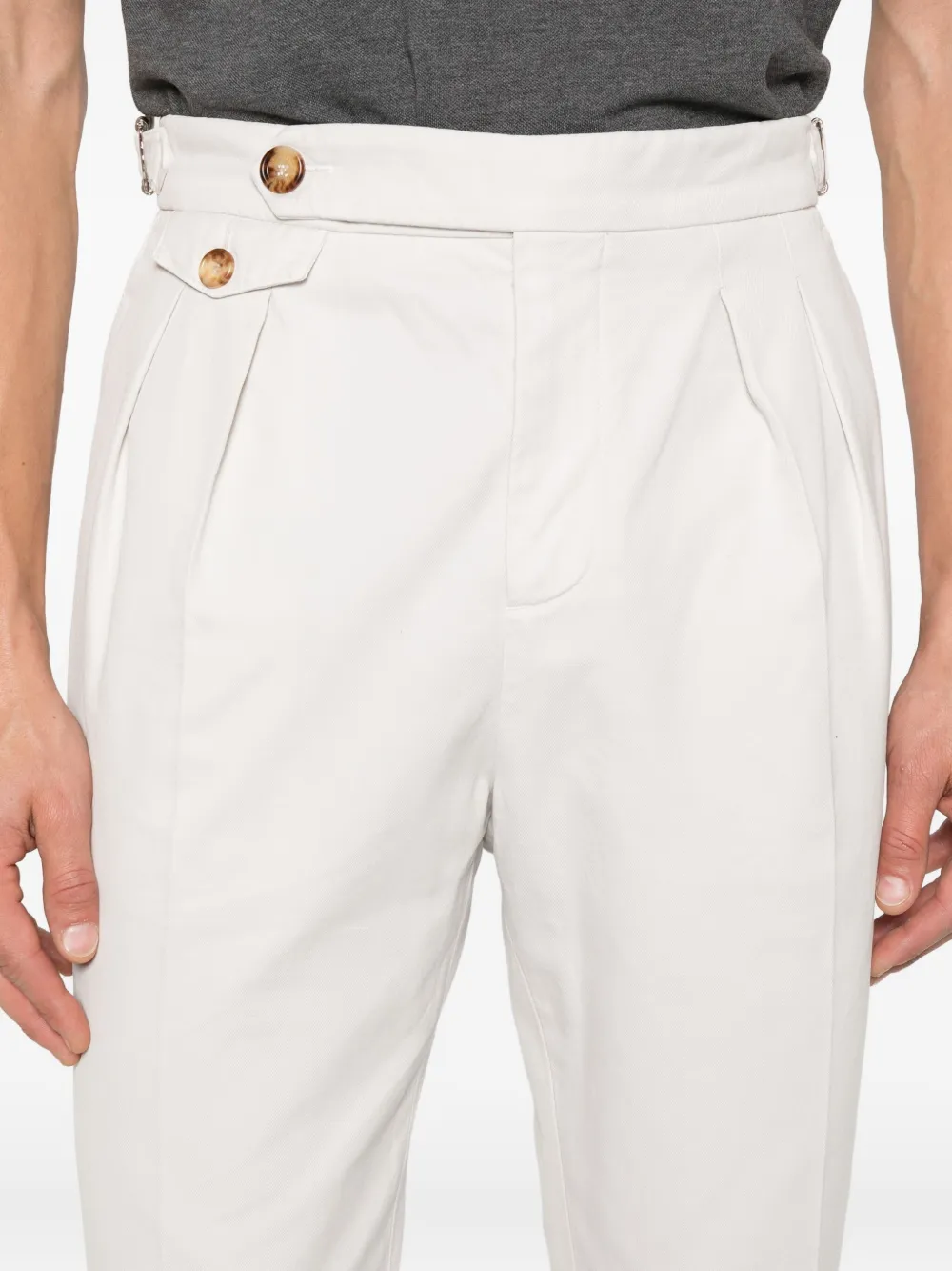 Brunello Cucinelli Plooibroek met knopen Beige