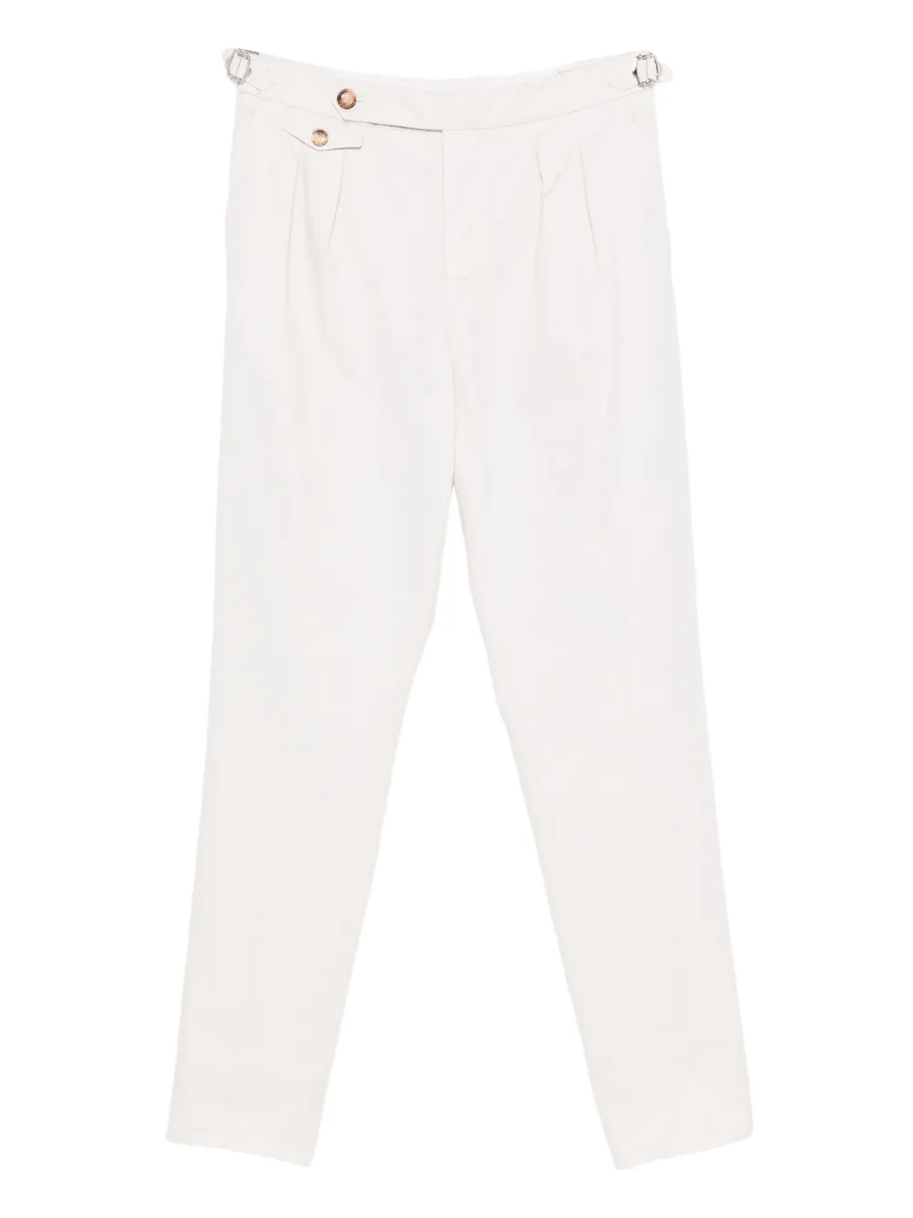 Brunello Cucinelli pleated button trousers | Neutrals | Image 1