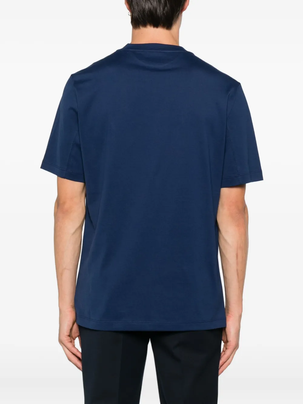Brunello Cucinelli T-shirt met logodetail Blauw