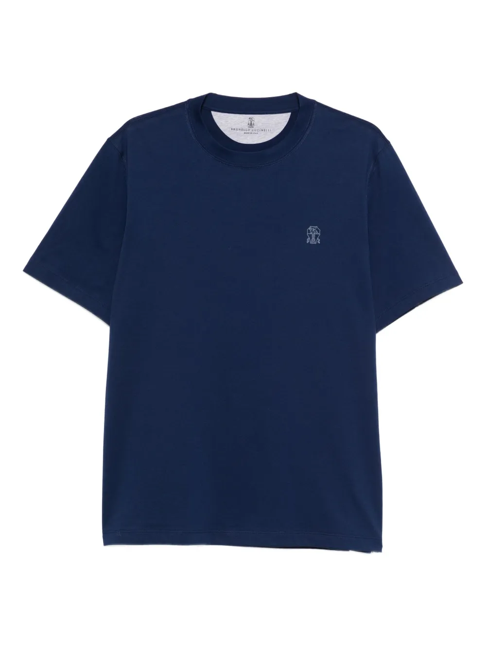 Brunello Cucinelli T-shirt met logodetail Blauw