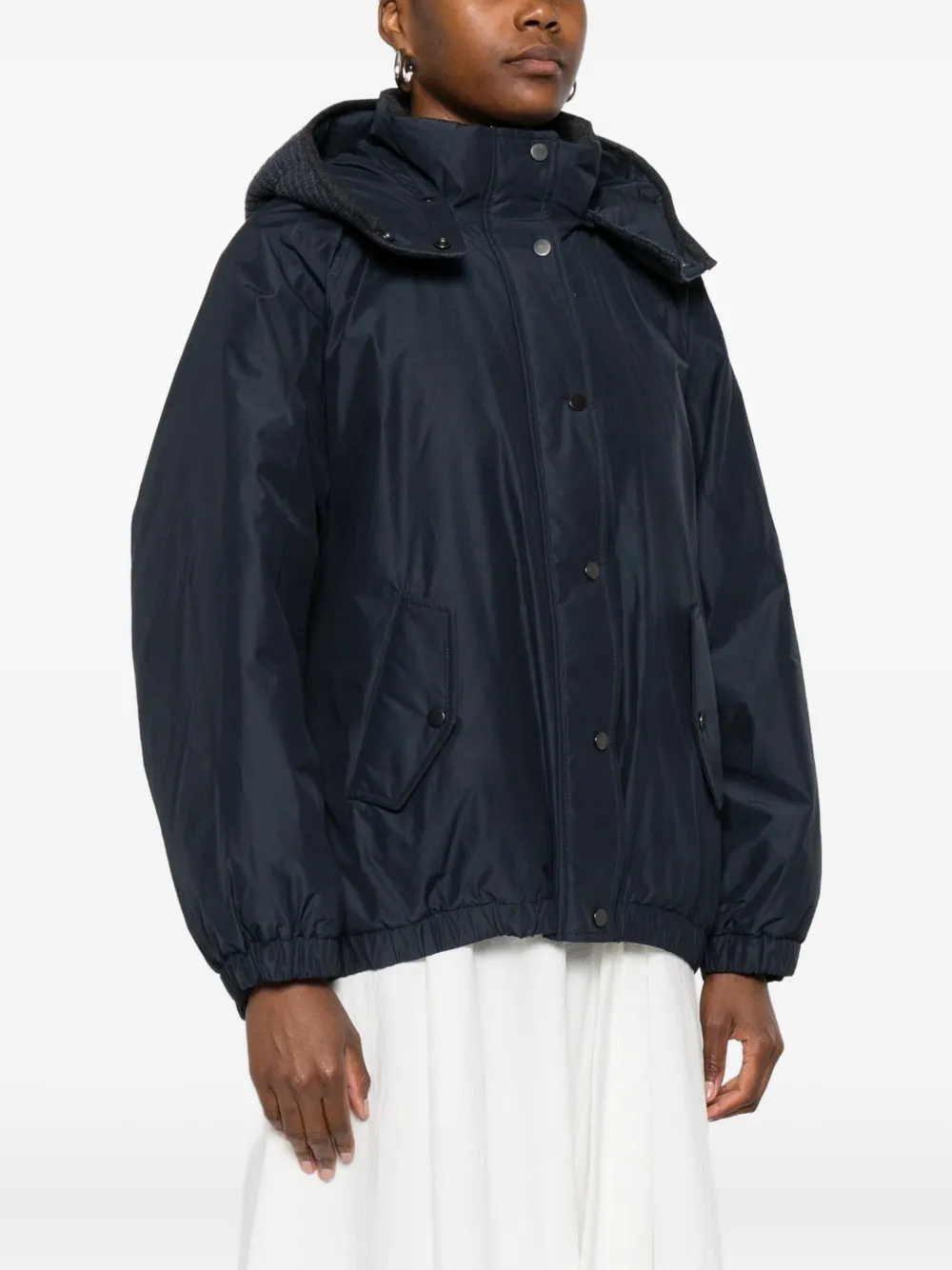 Brunello Cucinelli Jack met capuchon Blauw