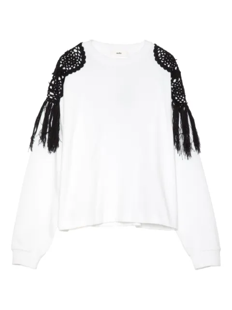 Muller Of Yoshiokubo crochet-fringe sweatshirt