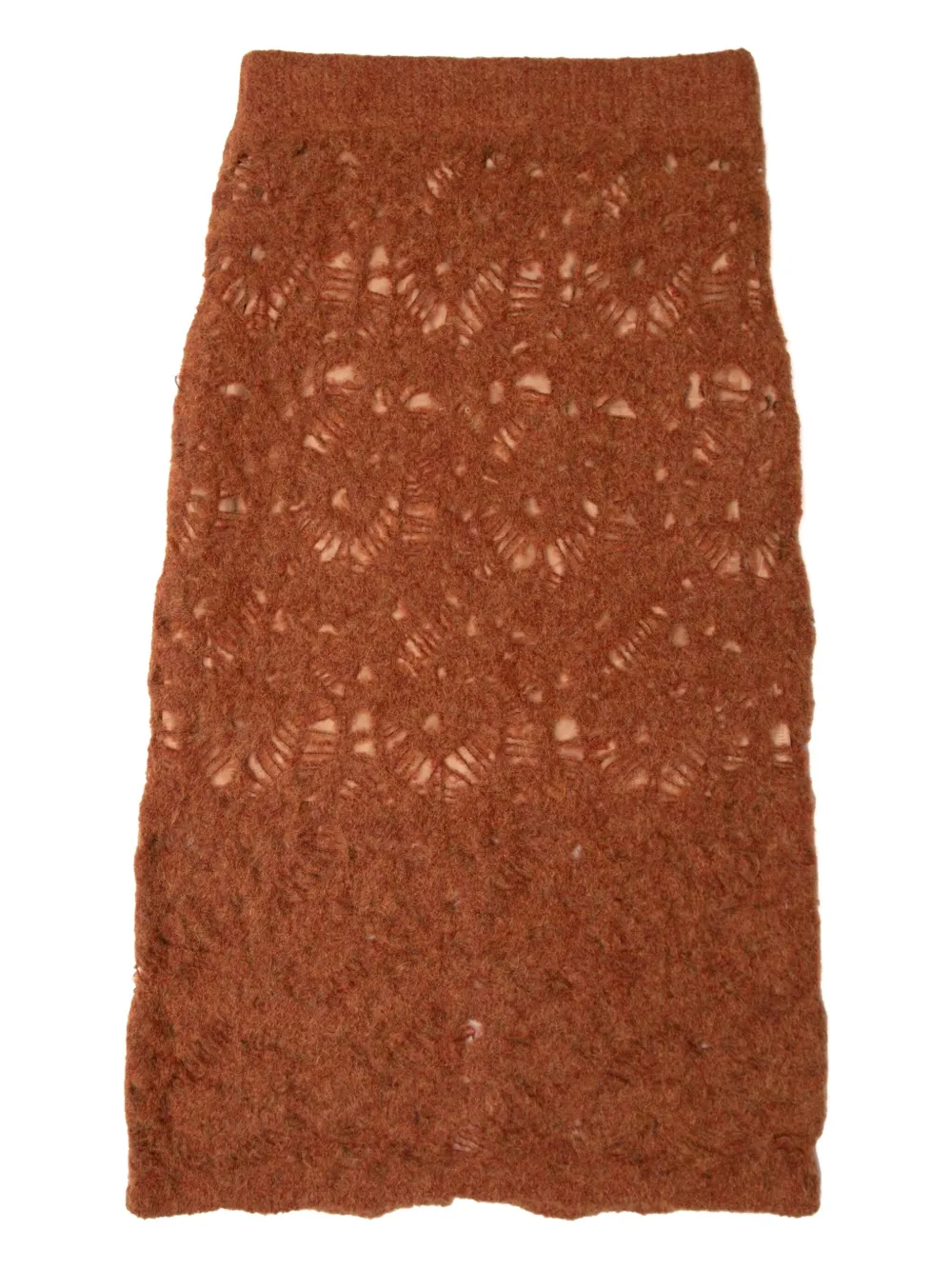 Muller Of Yoshiokubo lace-insert midi skirt | Brown | Image 1