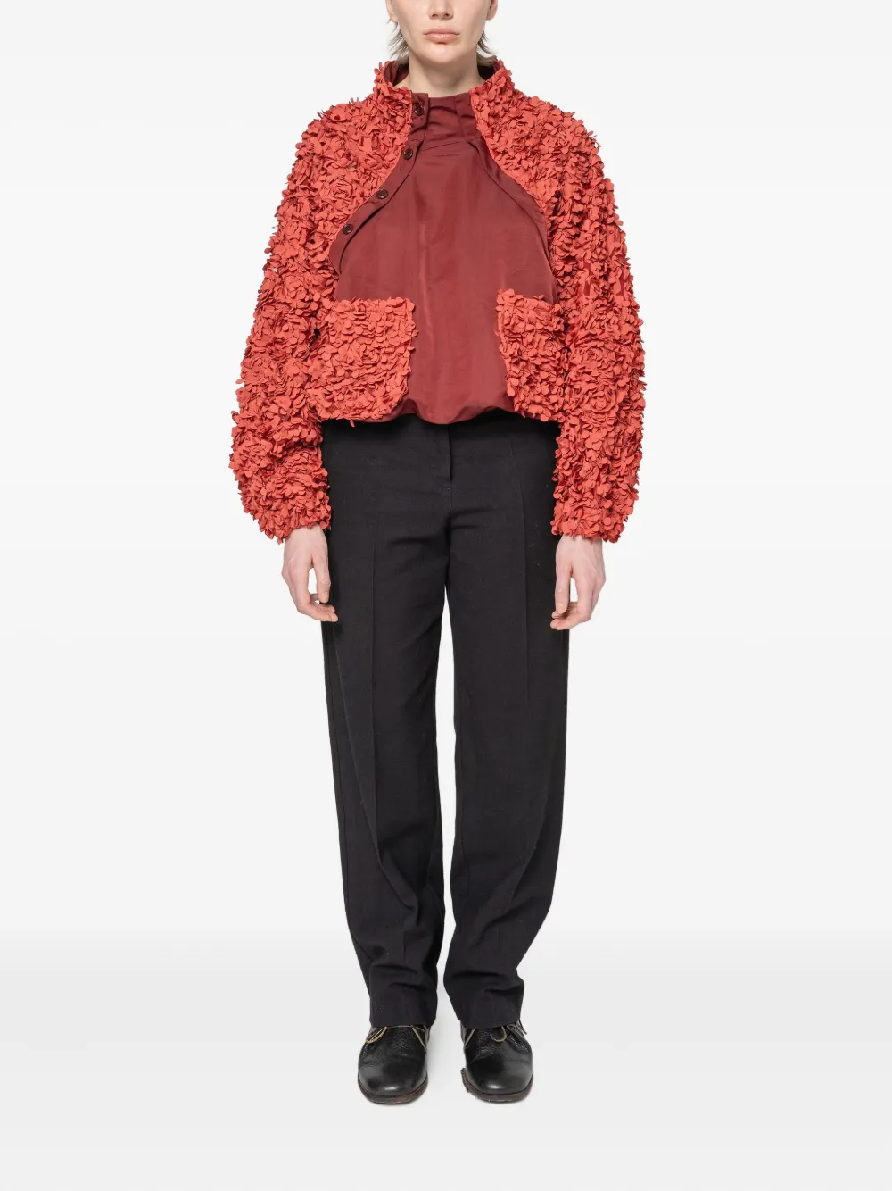 Muller Of Yoshiokubo Flowy floral-appliqué sweatshirt | Sweaters | Image 2