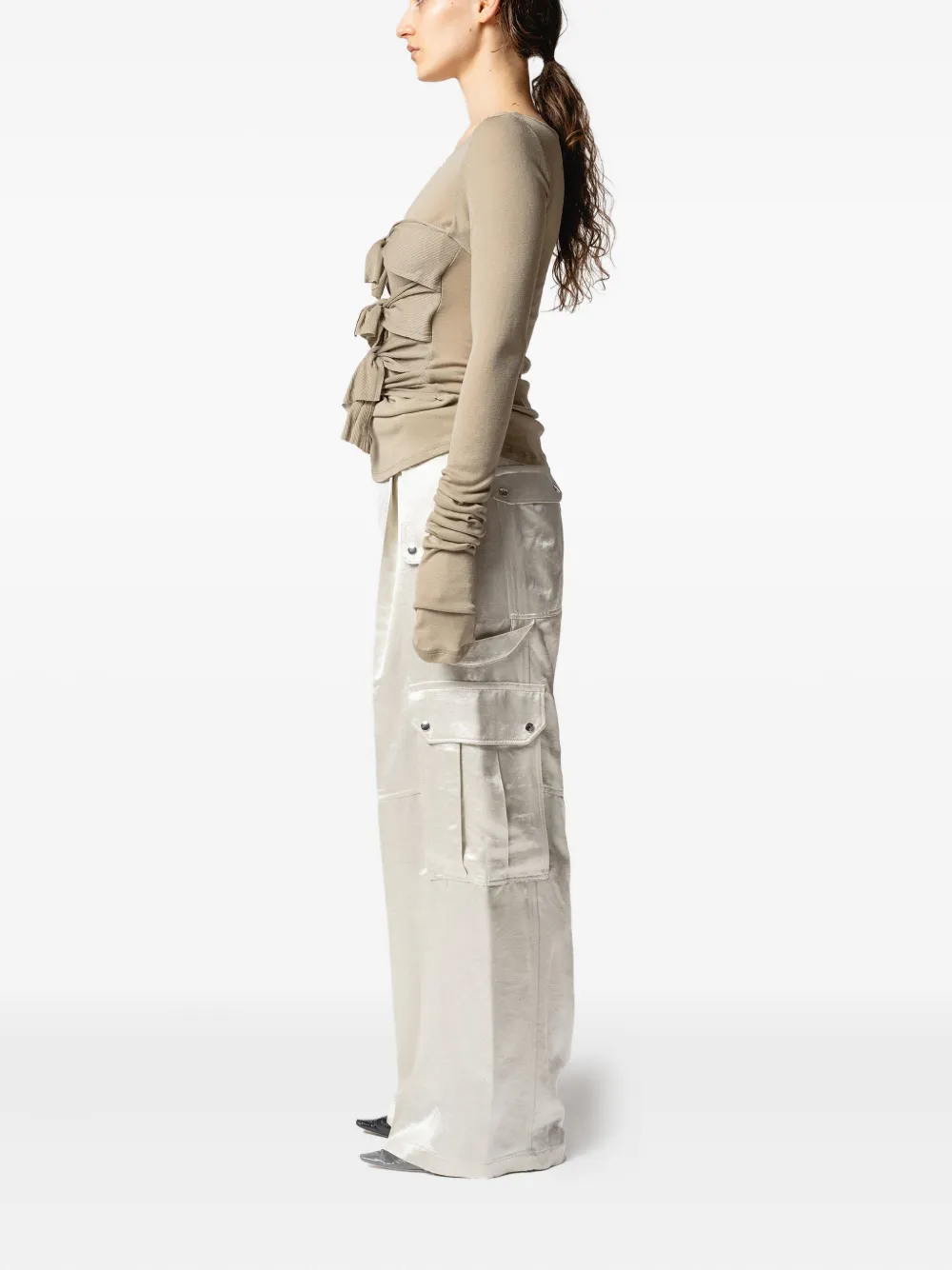 Muller Of Yoshiokubo Top met geknoopt detail Beige