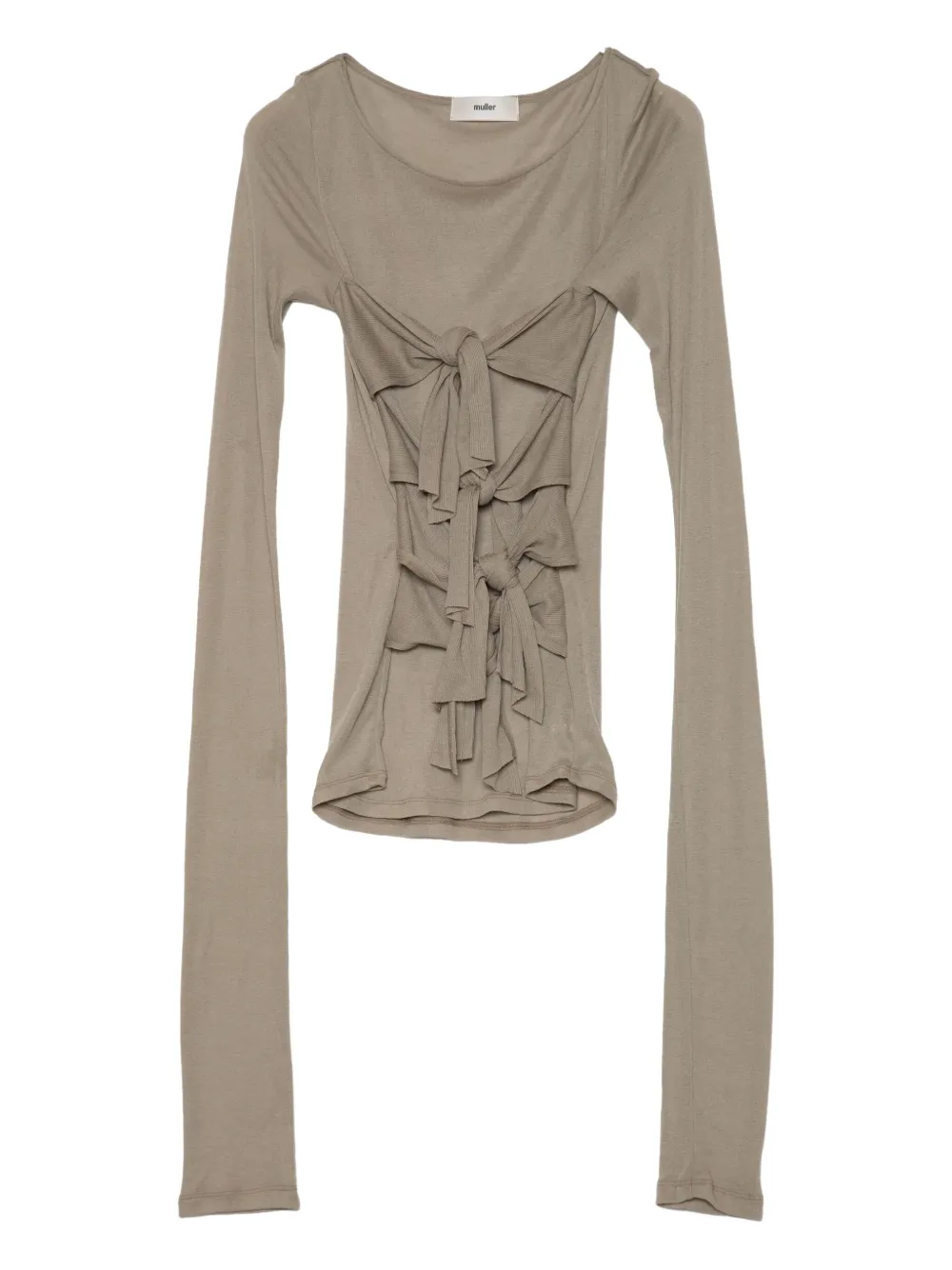 Muller Of Yoshiokubo knot-detailiing top | Neutrals | Image 1