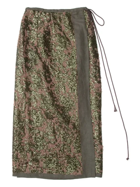 Muller Of Yoshiokubo Radiant sequin-embellished wrap skirt