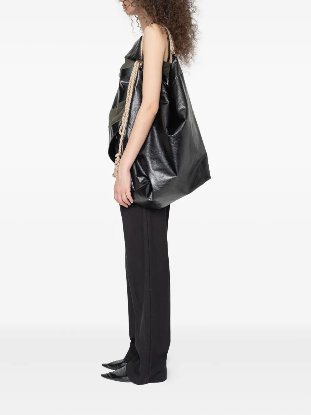 Muller Of Yoshiokubo Rope-handle Shoulder Bag In Black