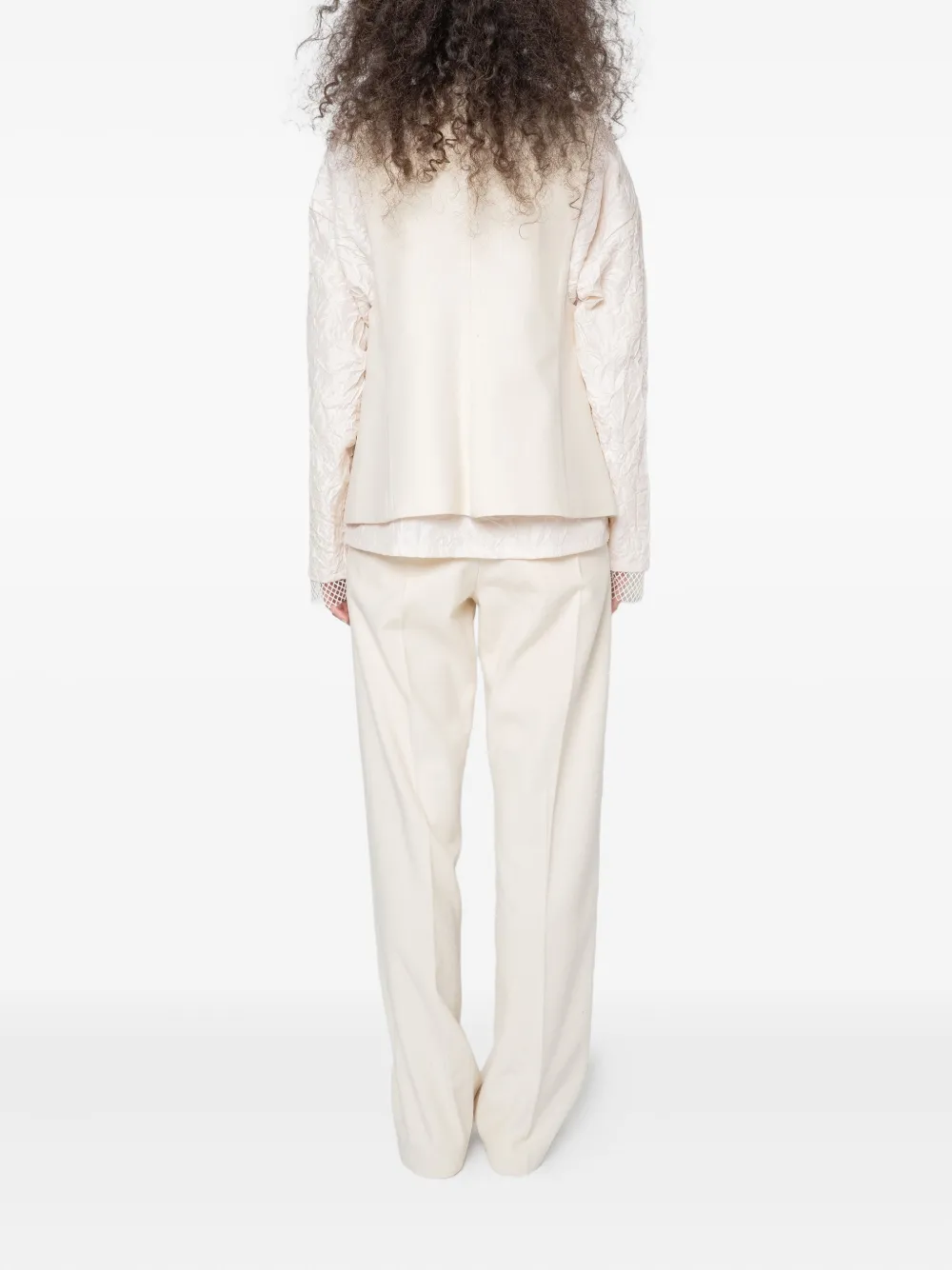 Muller Of Yoshiokubo Bumpy Button-fastening Cotton Trousers In Neutral
