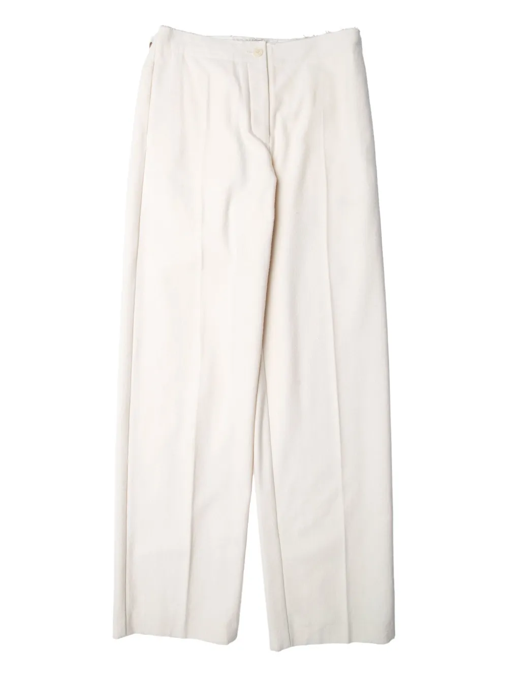 Muller Of Yoshiokubo Bumpy button-fastening cotton trousers | Neutrals | Image 1
