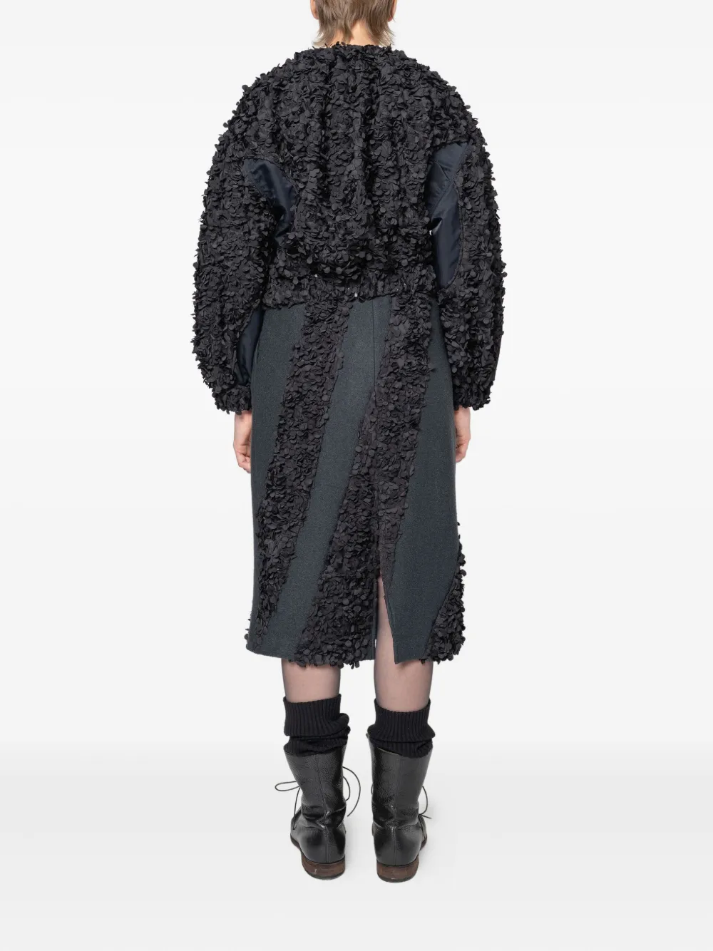 Muller Of Yoshiokubo Flowy Zip-front Jacket In Black