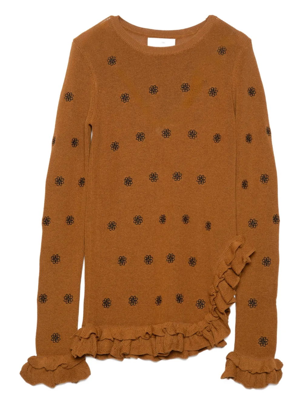 Muller Of Yoshiokubo floral ruffled top | Brown | Image 1