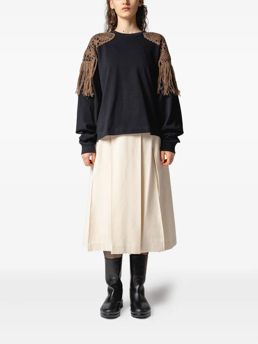 Muller Of Yoshiokubo Gelaagde midi-rok - Beige