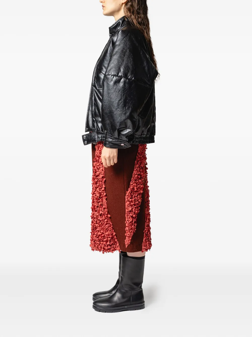 Muller Of Yoshiokubo Midi-rok met vlakken Bruin